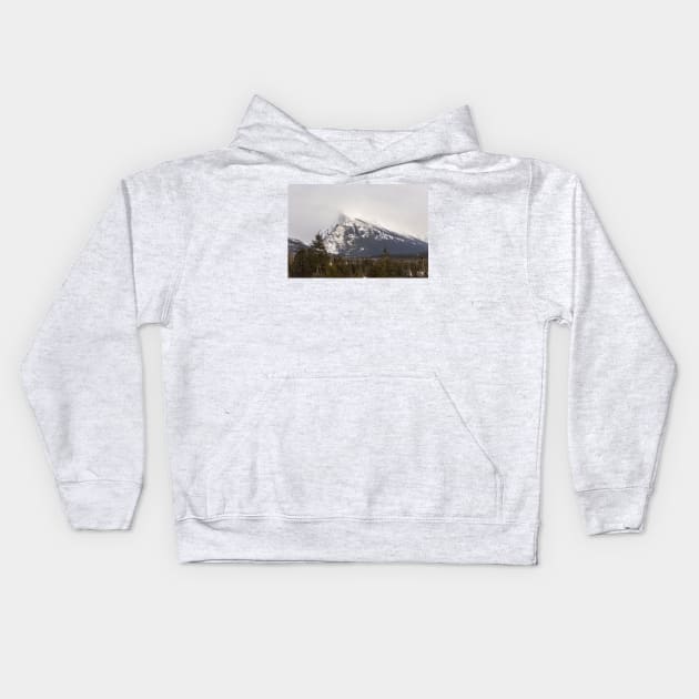 The Canadian Rockies in winter Kids Hoodie by josefpittner